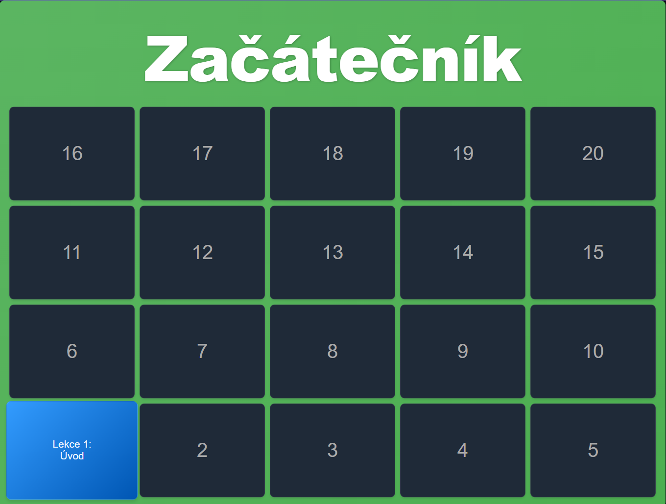 Kurz 3x20 lekcí