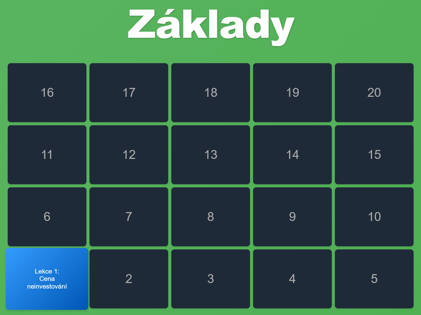 Kurz 3x20 lekcí